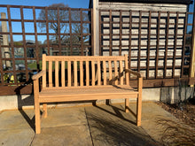 Load image into Gallery viewer, Broadfield Memorial Bench 4ft in Roble wood