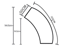 Load image into Gallery viewer, Curved Backless Bench in Teak Wood