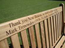 Load image into Gallery viewer, Kenilworth Memorial Bench 5ft in Teak wood