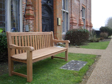 Load image into Gallery viewer, Britannia Memorial Bench 6ft in Teak Wood