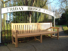 Load image into Gallery viewer, Britannia Memorial Bench 8ft in Teak Wood