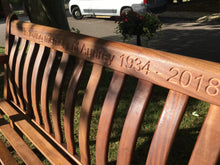 Load image into Gallery viewer, Broadfield Memorial Bench 4ft in Cornis wood