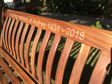 Load image into Gallery viewer, Broadfield Memorial Bench 4ft in Cornis wood