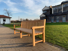 Load image into Gallery viewer, Britannia Memorial Bench 8ft in Teak Wood