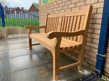 Load image into Gallery viewer, Kenilworth Memorial Bench 5ft with panel in Teak wood