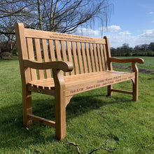 Load image into Gallery viewer, Kenilworth Memorial Bench 5ft in Teak wood