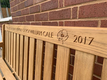 Load image into Gallery viewer, Britannia Memorial Bench 6ft in Teak Wood