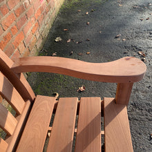 Load image into Gallery viewer, High Back Memorial Bench 5ft in Mahogany wood