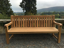 Load image into Gallery viewer, Britannia Memorial Bench 6ft in Teak Wood