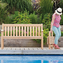 Load image into Gallery viewer, Broadfield Memorial Bench 4ft in Roble wood