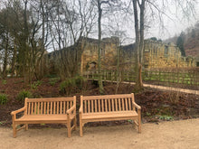 Load image into Gallery viewer, 2023-01-28-Rochester bench 5ft in teak wood, Mount Grace Priory