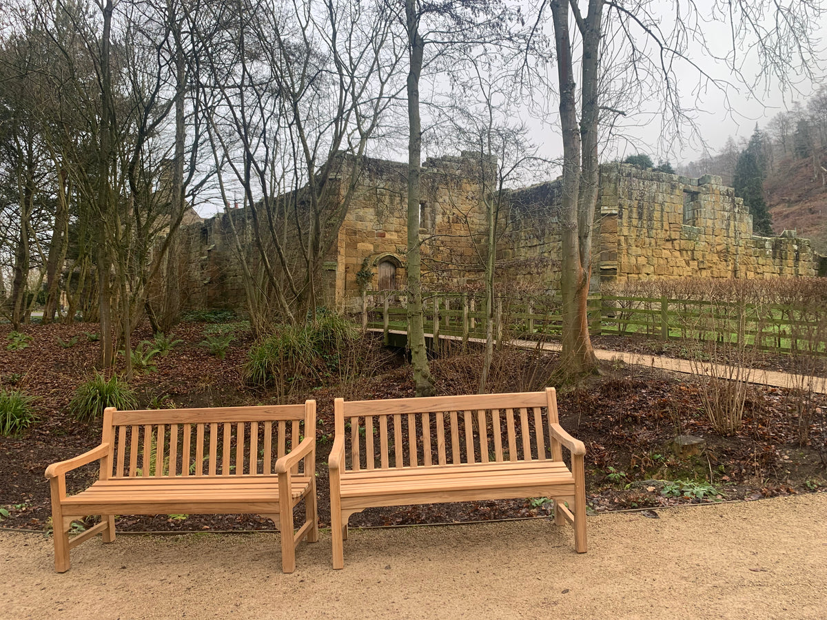 2023-01-28-Rochester bench 5ft in teak wood, Mount Grace Priory ...