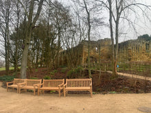 Load image into Gallery viewer, 2023-01-28-Rochester bench 5ft in teak wood, Mount Grace Priory