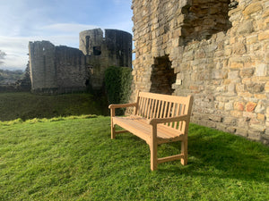 2023-01-28-Rochester bench 5ft in teak wood, Barnard Castle