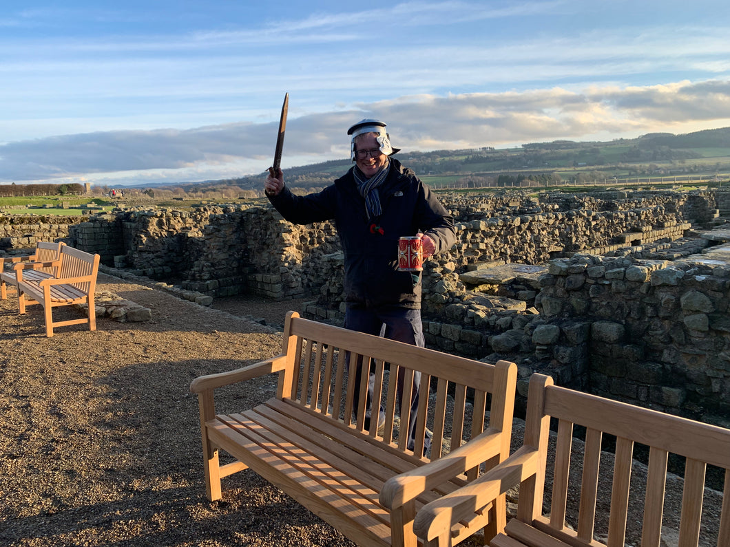 2023-01-28-Rochester bench 5ft in teak wood, Roman Corbridge