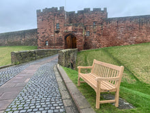 Load image into Gallery viewer, 2023-01-29-Rochester bench 5ft in teak wood, Carlisle Castle