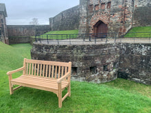 Load image into Gallery viewer, 2023-01-29-Rochester bench 5ft in teak wood, Carlisle Castle