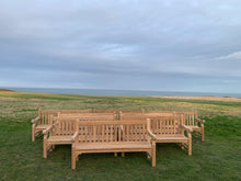 Load image into Gallery viewer, 2023-02-01-Winchester bench 6ft in teak wood, Scarborough Castle