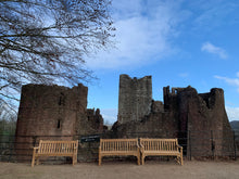 Load image into Gallery viewer, 2023-02-26-Rochester bench 5ft in teak wood, Goodrich Castle