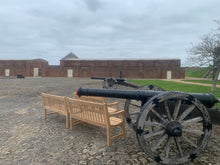 Load image into Gallery viewer, 2023-03-03-Rochester bench 5ft in teak wood, Tilbury Fort