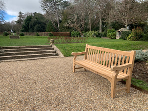 2023-03-04-Winchester bench 6ft in teak wood, Walmer Castle