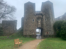 Load image into Gallery viewer, 2023-03-11-Rochester bench 5ft in teak wood, Berry Pomeroy Castle