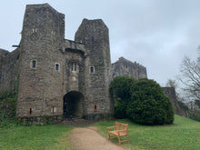 Load image into Gallery viewer, 2023-03-11-Rochester bench 5ft in teak wood, Berry Pomeroy Castle