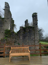 Load image into Gallery viewer, 2023-03-11-Rochester bench 5ft in teak wood, Berry Pomeroy Castle