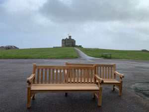 2023-03-11-Winchester bench 6ft in teak wood, Pendennis Castle