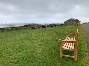 2023-03-11-Winchester bench 6ft in teak wood, Pendennis Castle