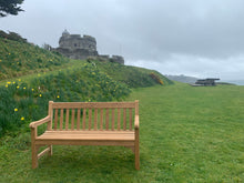 Load image into Gallery viewer, 2023-03-12-Rochester bench 5ft in teak wood, St Mawes Castle