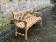 Load image into Gallery viewer, 2023-04-01-Rochester bench 5ft in teak wood, Brinkburn Priory