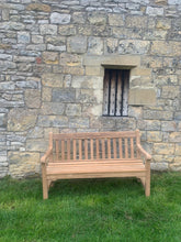 Load image into Gallery viewer, 2023-04-01-Rochester bench 5ft in teak wood, Aydon Castle