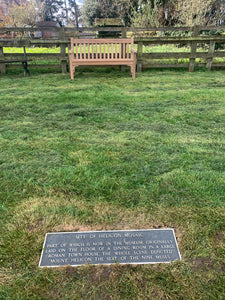 2023-04-02-Rochester bench 5ft in teak wood, Aldborough Roman Site