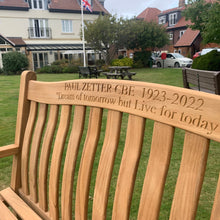 Load image into Gallery viewer, Oxford Memorial Bench 4ft in FSC Certified Teak Wood