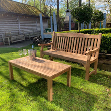 Load image into Gallery viewer, Warwick 5ft Bench &amp; Coffee Table Set in FSC Certified Teak Wood