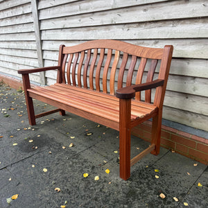 Turnberry Memorial Bench 5ft in Mahogany wood (Eco)