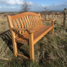 Load image into Gallery viewer, Turnberry Teak 3 seater memorial bench 