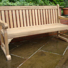Load image into Gallery viewer, Kenilworth memorial bench with optional set of feet 