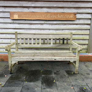 Vintage Teak Bench 5ft St Mawes Castle(4)