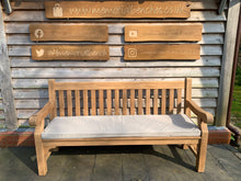 Load image into Gallery viewer, Winchester Memorial Bench 6ft in FSC Certified Teak Wood (Free cushion)