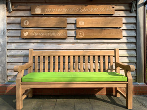 Winchester Memorial Bench 6ft in FSC Certified Teak Wood (Free cushion)