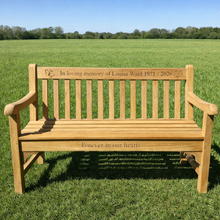 Load image into Gallery viewer, Chester Memorial Bench 5ft in Teak Wood