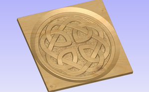 3d celtic knot engraved on a memorial bench