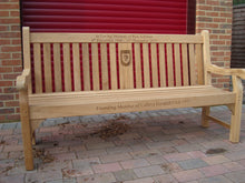 Load image into Gallery viewer, 2016-02-26-Kenilworth bench 6ft with central panel in teak wood-4152