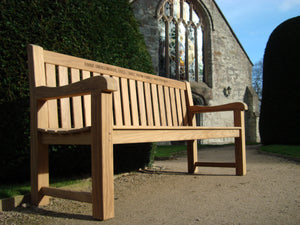 Britannia Memorial Bench 6ft in FSC Certified Teak Wood