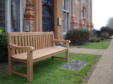 Load image into Gallery viewer, Britannia Memorial Bench 6ft in FSC Certified Teak Wood