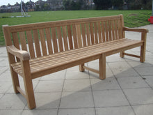 Load image into Gallery viewer, Britannia Memorial Bench 8ft in FSC Certified Teak Wood