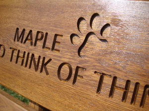 Paw print 2 carving to wood