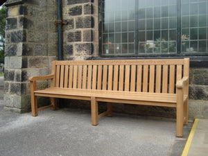 Britannia Memorial Bench 8ft in FSC Certified Teak Wood